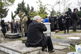 تشییع پیکر استاد منوچهر ستوده - چالوس